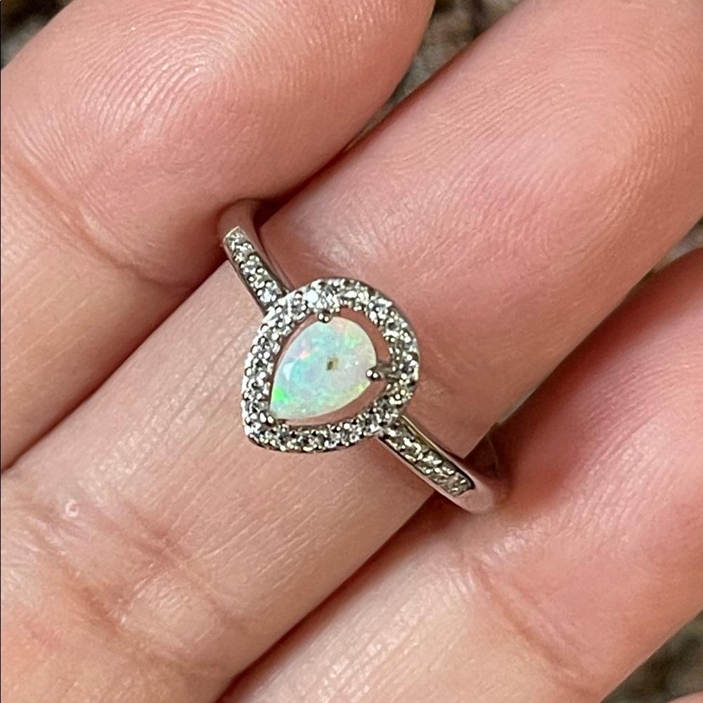 Stunning Natural Fire Opal Ring in 925 Sterling Silver Size 8 - Picture 12 of 12